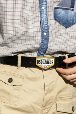 Dsquared2 BLACK Leather belt
