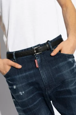 Dsquared2 BLACK Leather belt