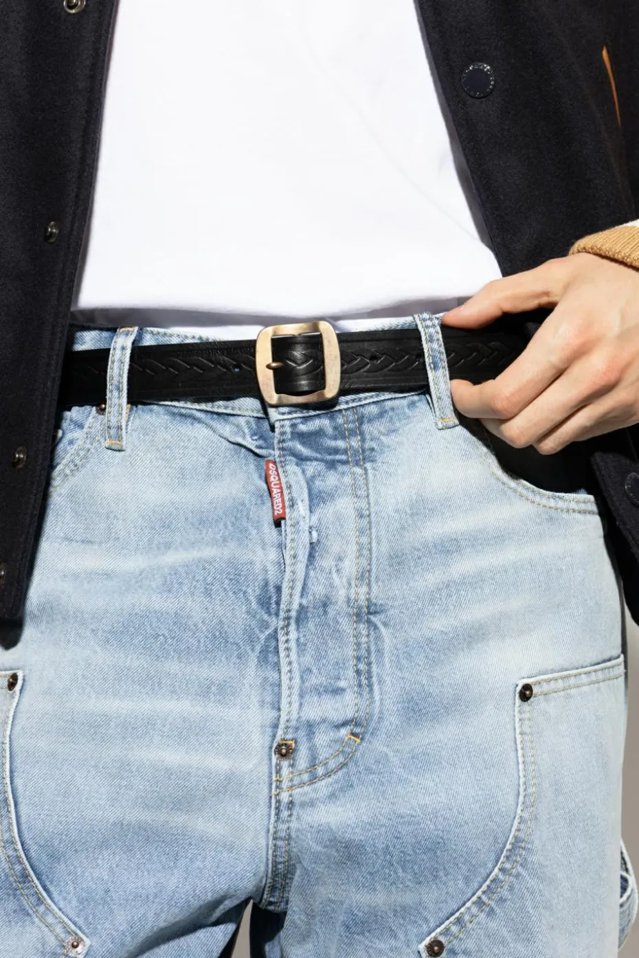 Dsquared2 BLACK Leather belt