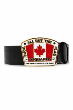 Dsquared2 BLACK Leather belt