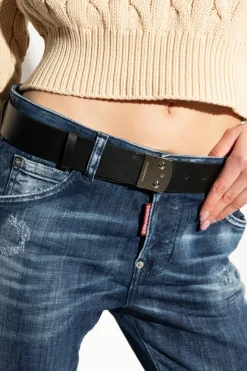 Dsquared2 BLACK Leather belt
