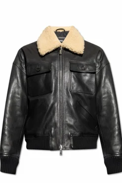 Dsquared2 BLACK Leather jacket