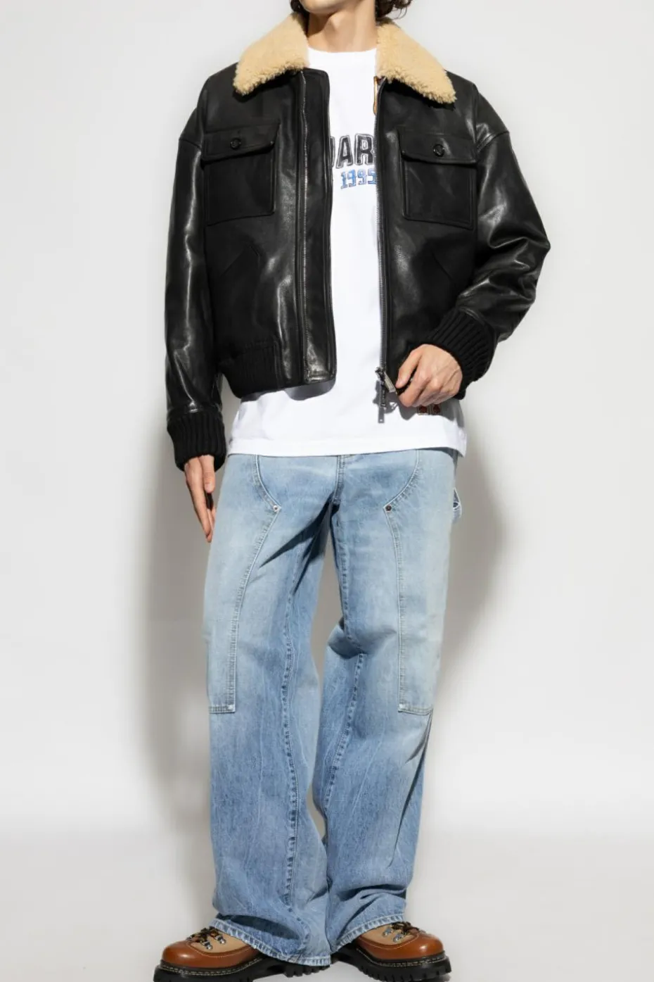 Dsquared2 BLACK Leather jacket
