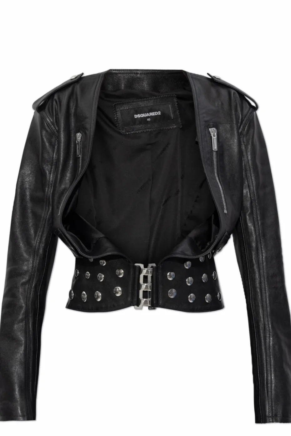 Dsquared2 BLACK Leather jacket