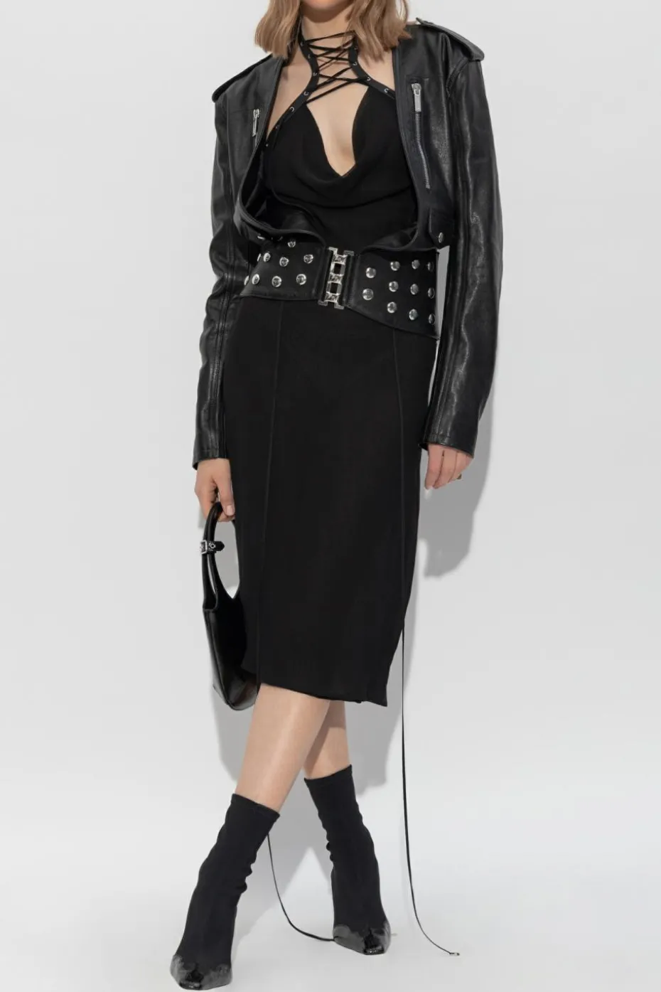Dsquared2 BLACK Leather jacket