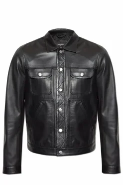 Dsquared2 BLACK Leather jacket