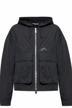 Dsquared2 BLACK Lightweight jacket with hood