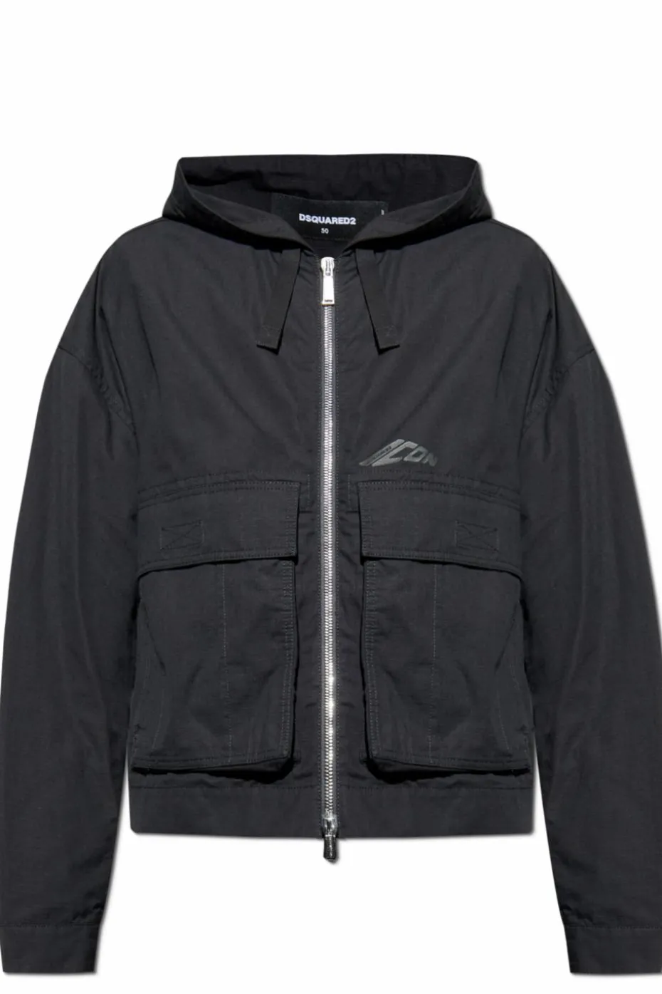 Dsquared2 BLACK Lightweight jacket with hood
