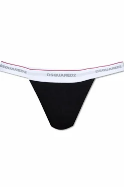 Dsquared2 BLACK Logo Thongs