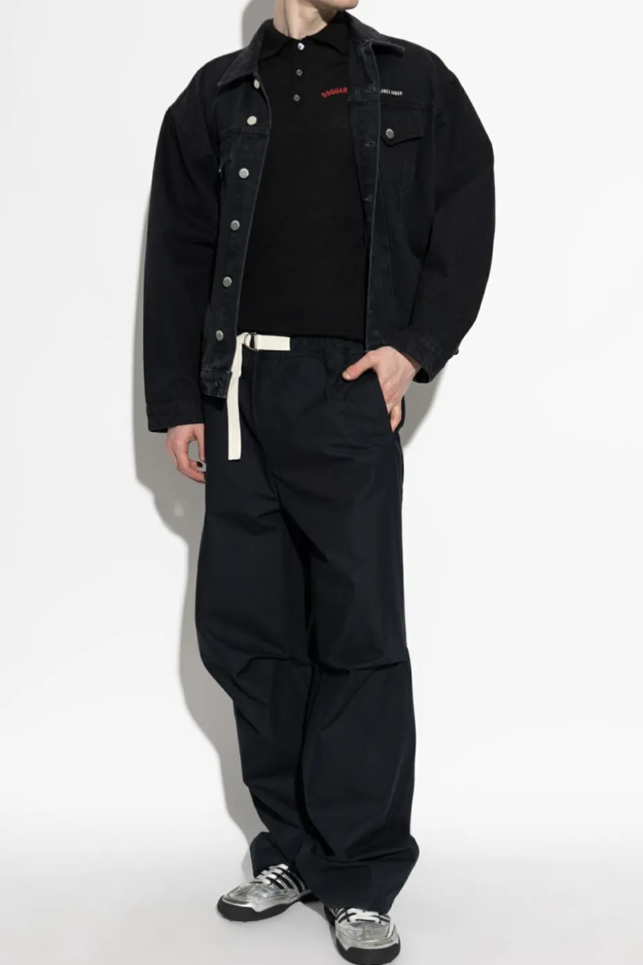 Dsquared2 BLACK Polo with logo