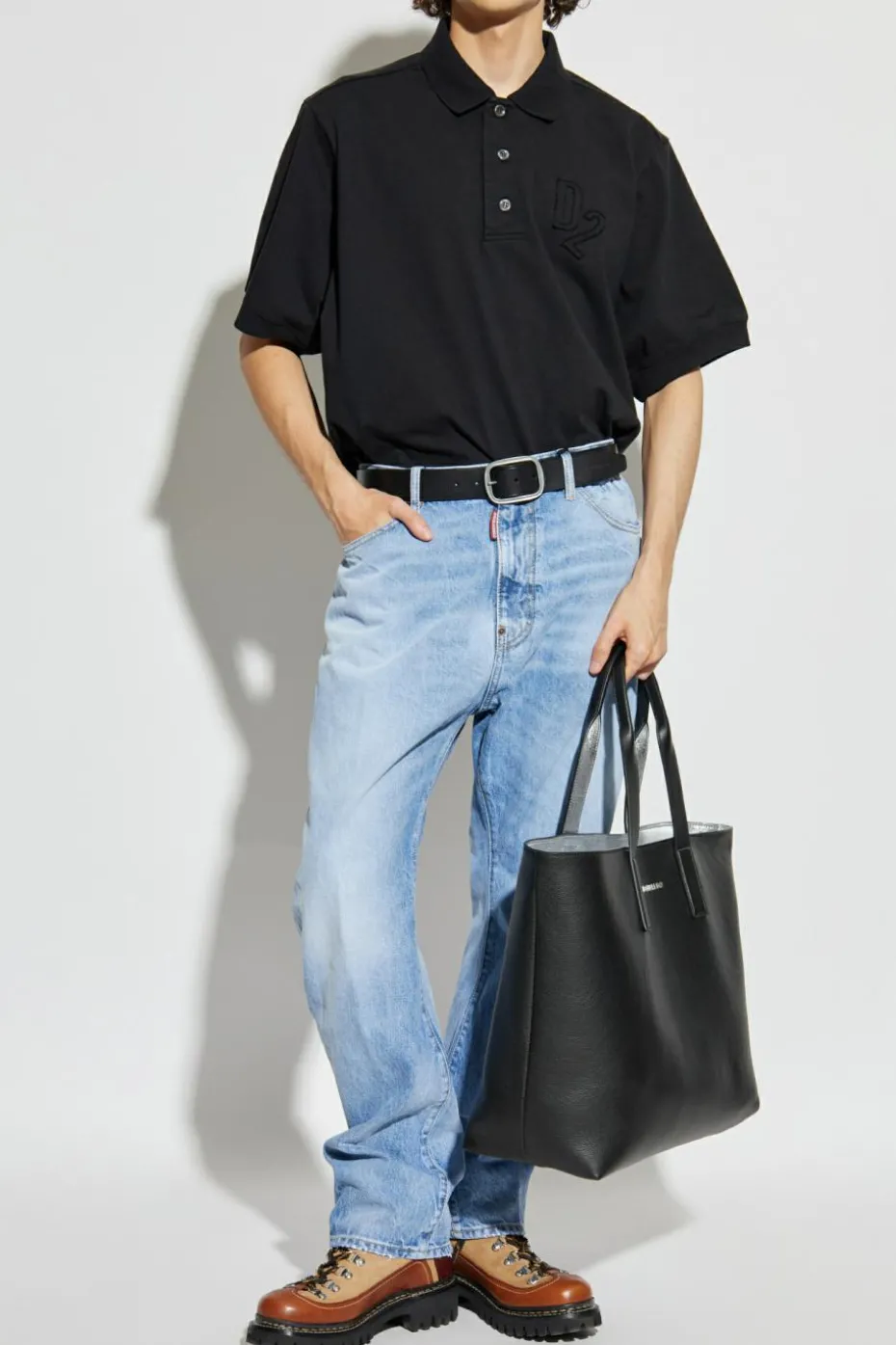 Dsquared2 BLACK Polo with logo
