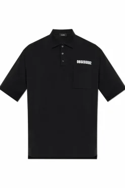 Dsquared2 BLACK Polo with logo