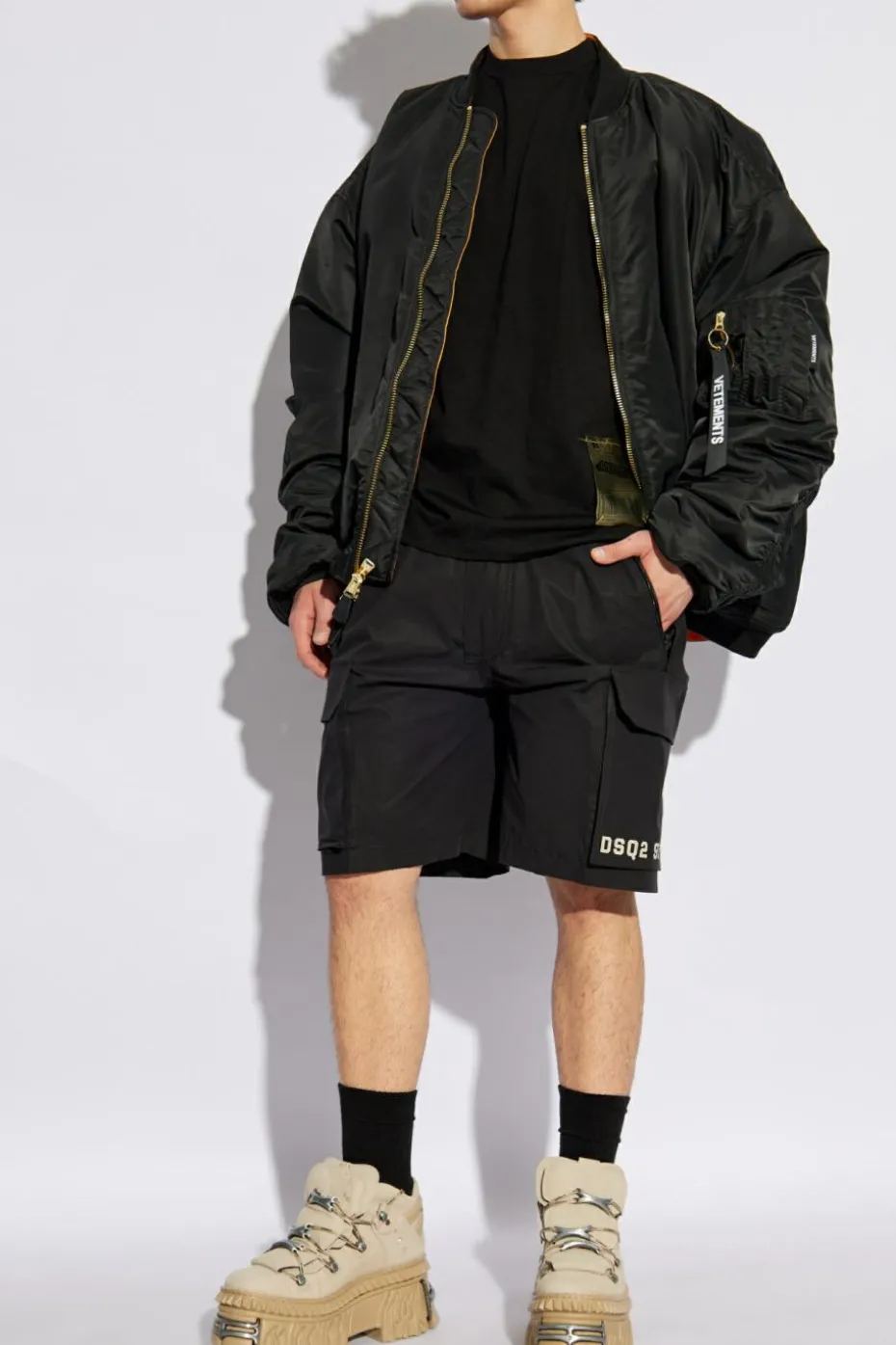 Dsquared2 BLACK Printed shorts