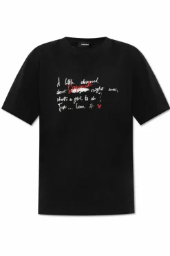 Dsquared2 BLACK Printed T-shirt