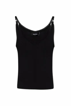 Dsquared2 BLACK Ribbed Top