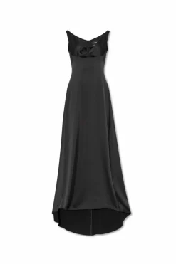 Dsquared2 BLACK Satin slip dress