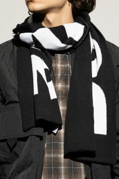 Dsquared2 BLACK Scarf with logo