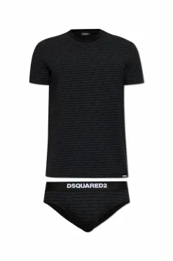 Dsquared2 BLACK Set:: briefs and t-shirt