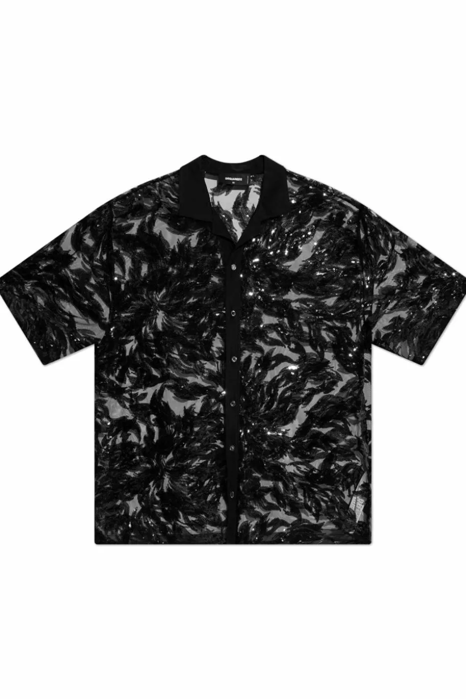 Dsquared2 BLACK Shirt with sequin pattern