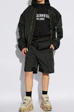 Dsquared2 BLACK Shorts with pockets