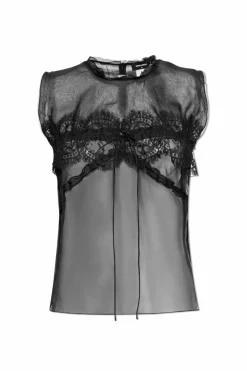 Dsquared2 BLACK Sleeveless silk top