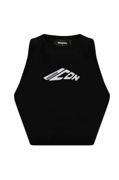 Dsquared2 BLACK Sleeveless cropped top
