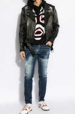 Dsquared2 BLACK Sweatshirt with applique