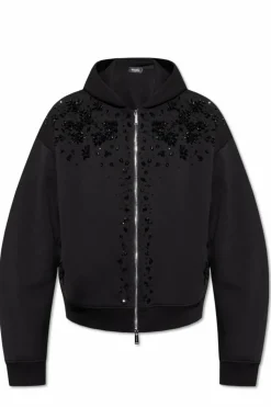 Dsquared2 BLACK Sweatshirt with crystals