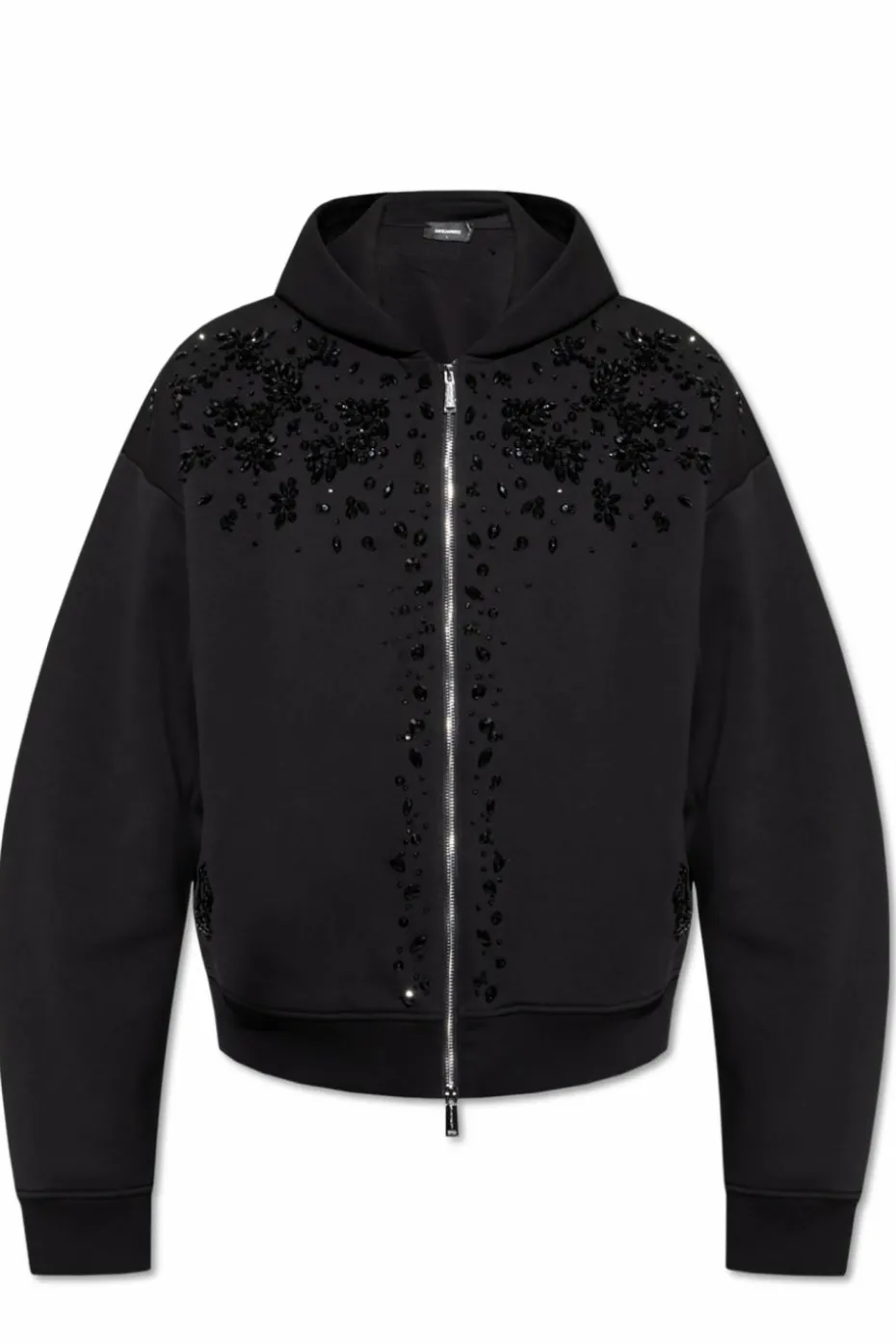 Dsquared2 BLACK Sweatshirt with crystals