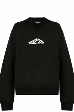 Dsquared2 BLACK Sweatshirt with printed logo