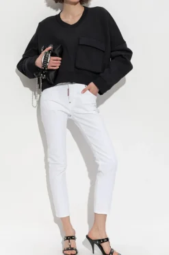 Dsquared2 BLACK Sweatshirt with pocket