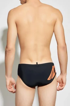 Dsquared2 BLACK Swim briefs with logo
