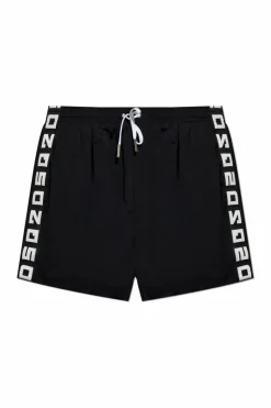 Dsquared2 BLACK Swim shorts with logo