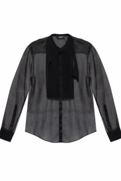 Dsquared2 BLACK Transparent shirt