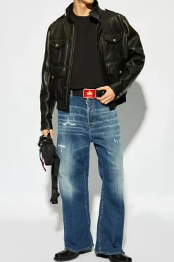 Dsquared2 BLACK T-shirt with logo patch
