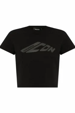 Dsquared2 BLACK T-shirt with printed logo