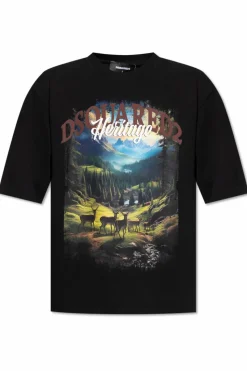 Dsquared2 BLACK T-shirt with print