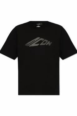 Dsquared2 BLACK T-shirt with printed logo