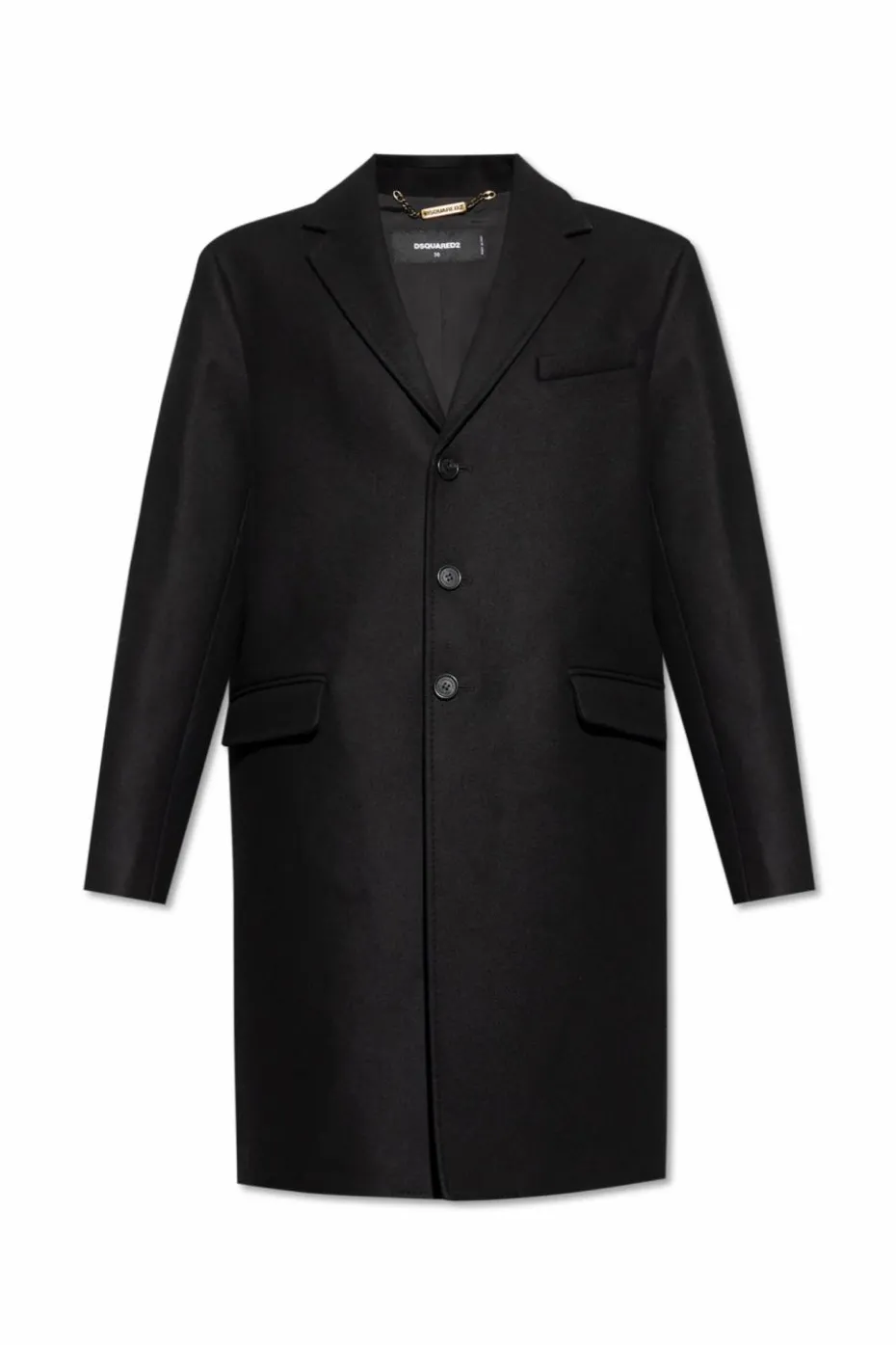 Dsquared2 BLACK Wool coat