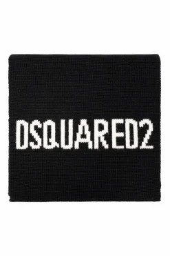 Dsquared2 BLACK Wool Scarf
