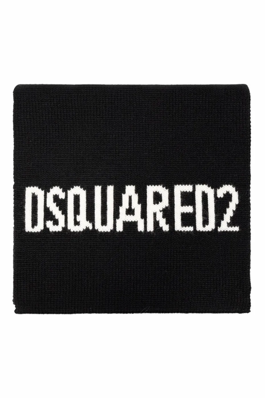 Dsquared2 BLACK Wool Scarf