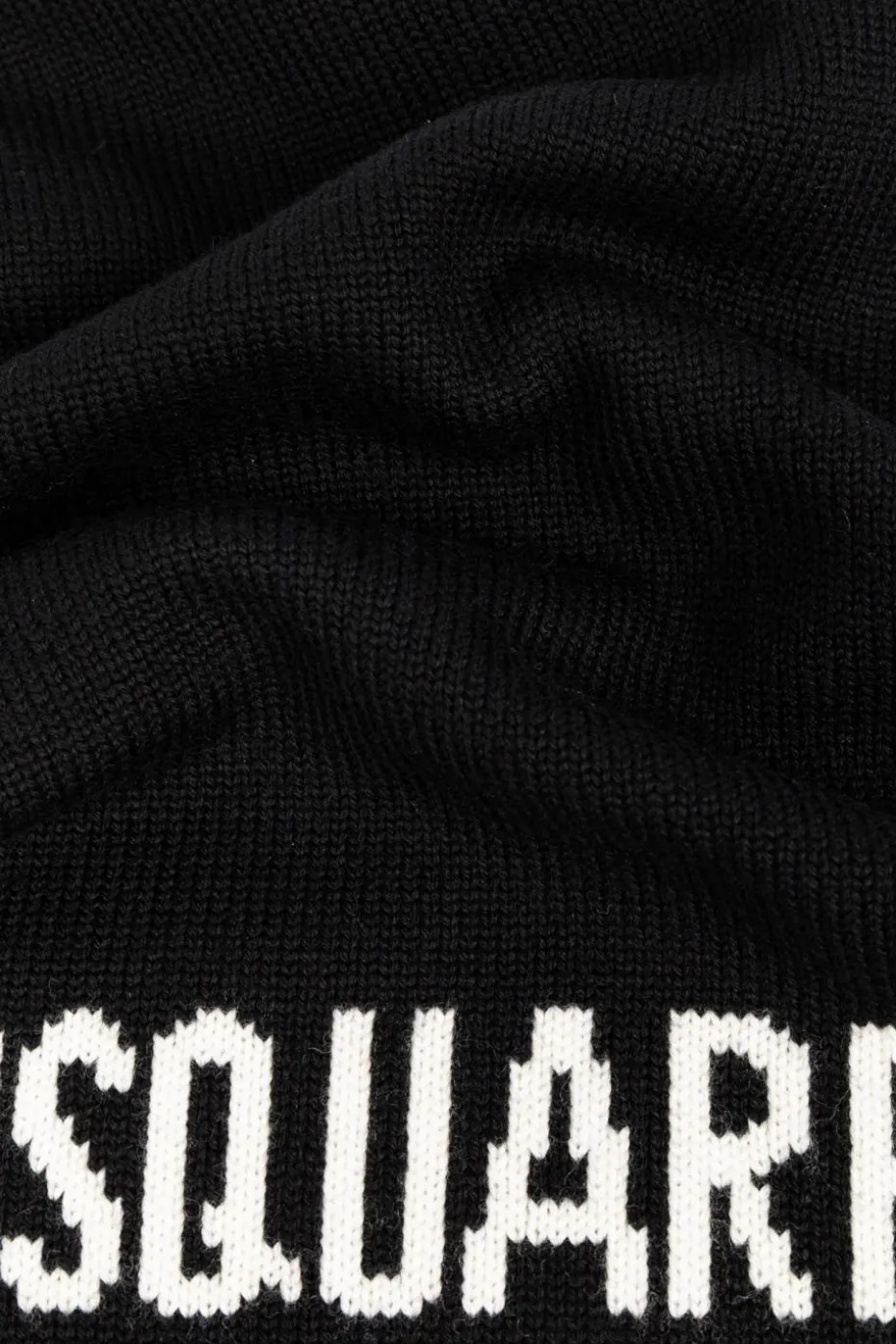 Dsquared2 BLACK Wool Scarf