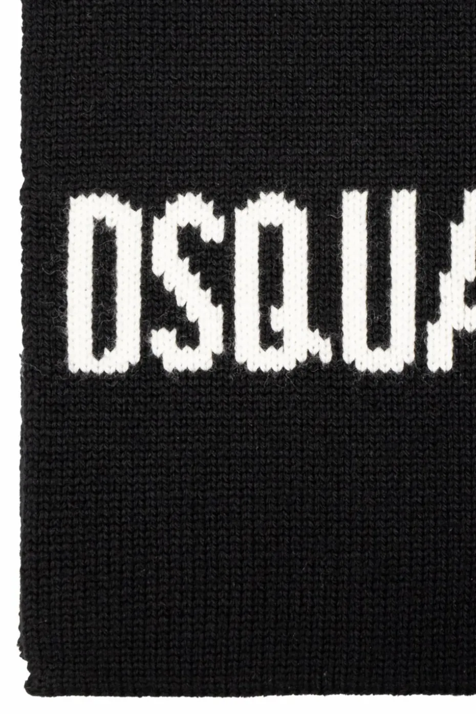 Dsquared2 BLACK Wool Scarf