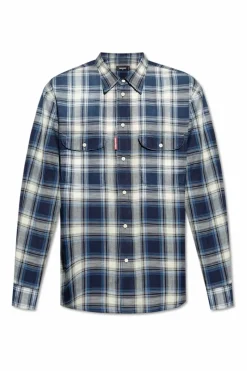 Dsquared2 BLUE Check pattern shirt