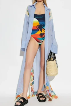 Dsquared2 BLUE Cotton kimono