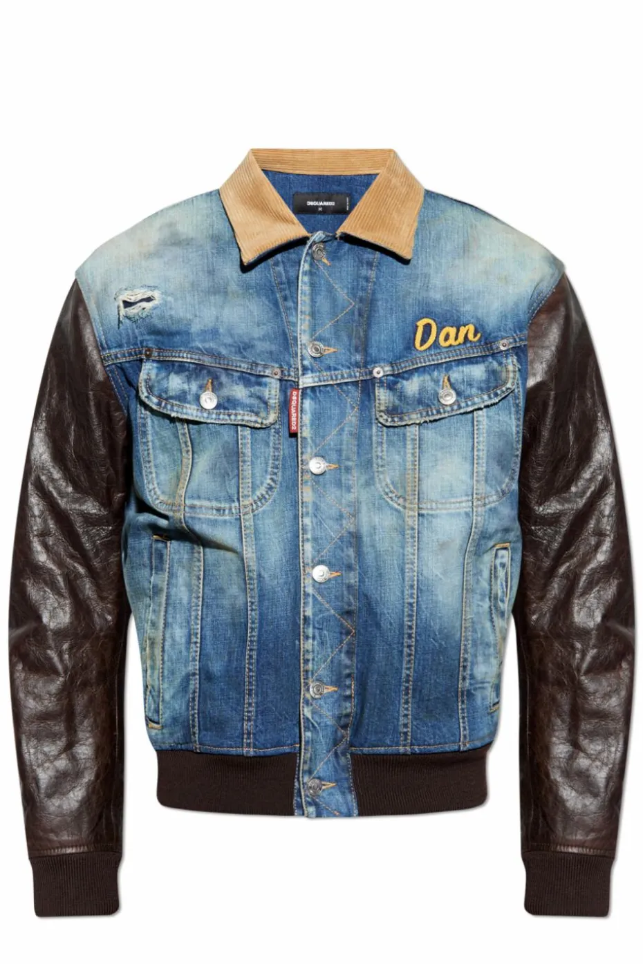 Dsquared2 BLUE Jacket made from combined materials