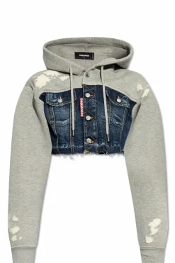 Dsquared2 BLUE Jacket with combined materials