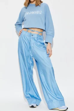 Dsquared2 BLUE Silk pants