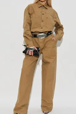 Dsquared2 BROWN Cotton jumpsuit