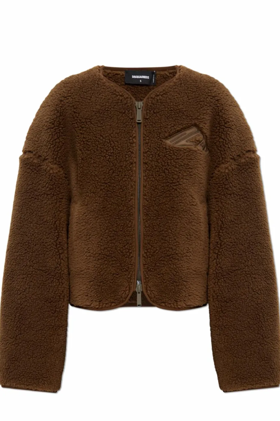 Dsquared2 BROWN Fleece jacket with logo